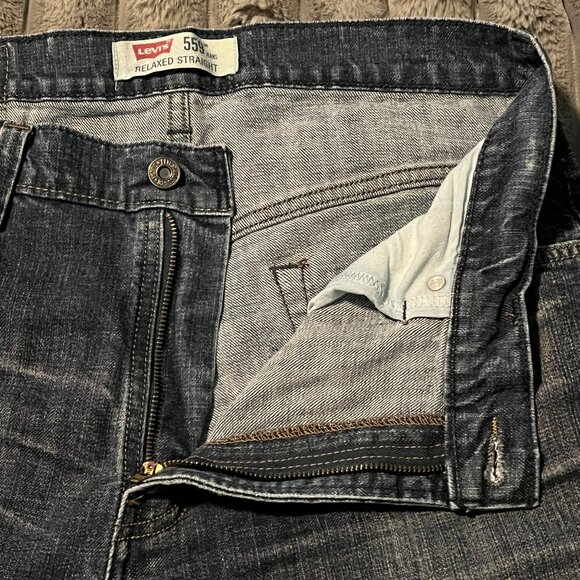 Levi's 559 Jeans Mens 33x29 Blue Relaxed Fit Straight Leg Dark Wash Levis Denim - Picture 5 of 12